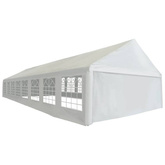 vidaXL Namiot imprezowy z PE, 6 x 16 m, biały