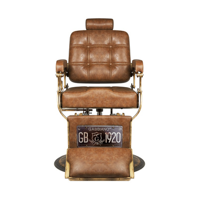 Gabbiano fotel barberski Boss Old Leather jasnobrązowy 126469