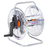 Bęben ścienny na wąż stalowy 50 m 1/2" lub 35 m 3/4