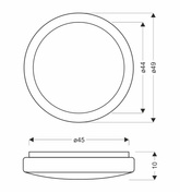 Jasper Lampa Sufitowa Plafon 36W Led 49Cm Biały 4000K Ip44