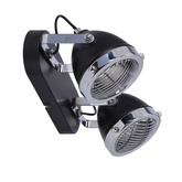 Crazy lampa sufitowa listwa czarny 2x15w gu10 klosz bezbarwny