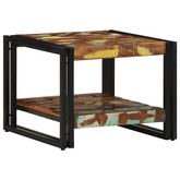 Stolik kawowy wielokolorowy 50x50x38 cm lite drewno odzyskane