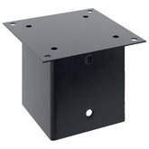 Podstawy słupków kwadratowe 4 szt. Antracyt 141x141 mm
