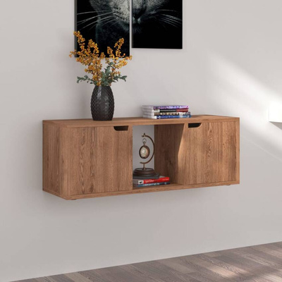 vidaXL Szafka pod TV, brązowy dąb, 88,5x27,5x30,5 cm