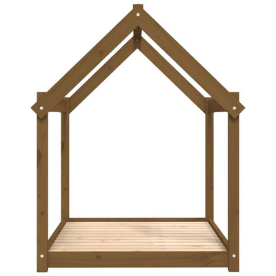 vidaXL Legowisko dla psa, miodowy brąz, 111x80x100 cm, drewno sosnowe