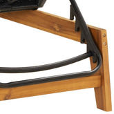 vidaXL Leżaki z poduszką, 2 szt., polirattan i lite drewno akacjowe