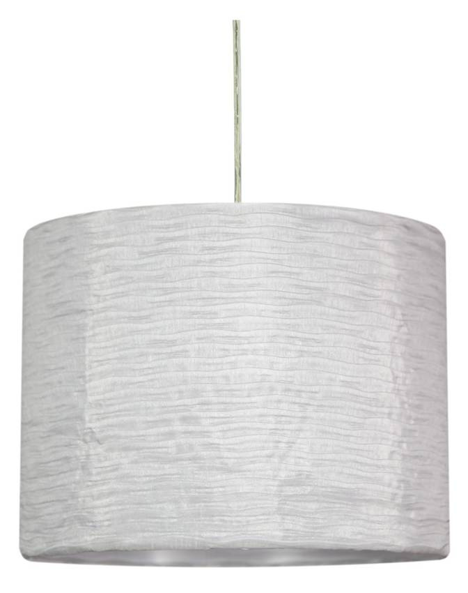 Lampa wisząca z abażurem Summer biała tkaninowa do salonu E27