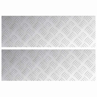 Stopień Prostokątny 2 pcs Srebrny 60 x 20 cm Aluminium