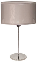 Lampka nocna Piano srebrna chrom z abażurem 3-płomienna