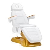 Fotel kosmetyczny elektryczny SILLON Lux 273b 3 silniki złoto biały 149496