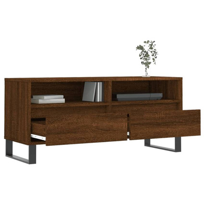 vidaXL Szafka pod TV, brązowy dąb, 100x34,5x44,5 cm