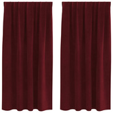 Zasłony zaciemniające 2 pcs Czerwone wino 140 x 175 cm Aksamit