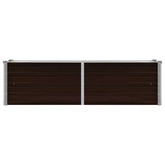 Podwyższona donica, brązowa, 160x40x45 cm, galwanizowana stal