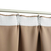vidaXL Zasłony zaciemniające z haczykami, 2 szt., taupe, 140x225 cm