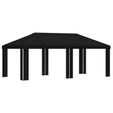 Pokrycie altany 6 x 3 m Czarny Poliester 190 gsm