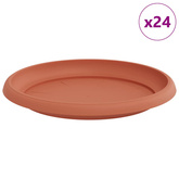 Okrągły Talerzyk Kwiatowy 24 pcs Czerwony ceglasty