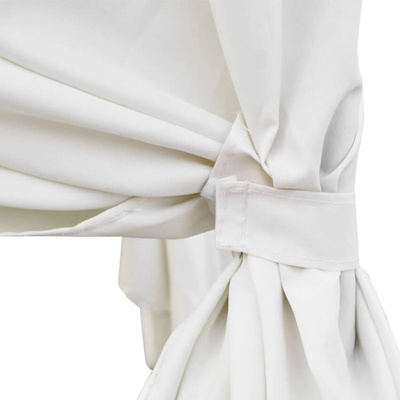 vidaXL Leżak ogrodowy z baldachimem, polirattan, brązowy