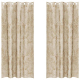 Zasłony z weluru z zasłonami 2 pcs Kremowy 225 x 140 cm Aksamit