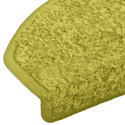 Samoprzylepne maty na schody 15 pcs zielony 80 x 24,5 x 3,5 cm