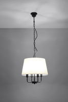 Lampa wisząca z abażurem Pasteri klasyczna 4-punktowa do salonu