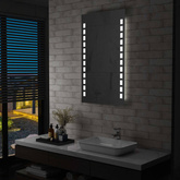vidaXL Ścienne lustro łazienkowe z LED, 60 x 100 cm