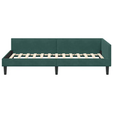 Rama łóżka narożnego Ciemna zieleń 80 x 200 cm Aksamit