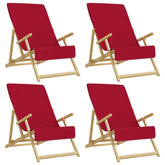 Ręczniki plażowe, 4 szt., bordowe, 60x135 cm, tkanina, 400 g/m?