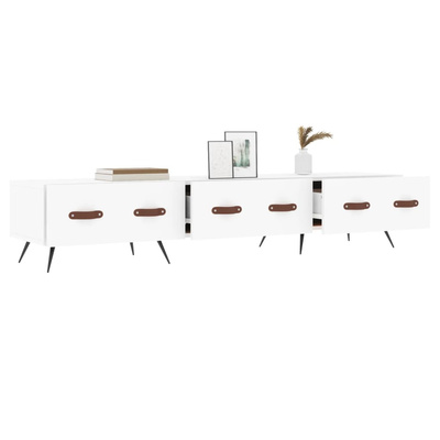 vidaXL Szafka pod TV, biała, 150x36x30 cm, materiał drewnopochodny wariant 6