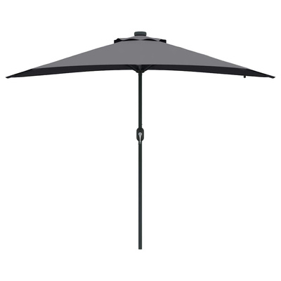 Parasolka ogrodowa Antracyt 294 x 150 x 223 cm Poliester i Stal