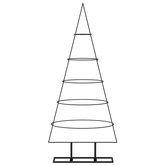 Metalowa choinka świąteczna, do dekoracji, czarna, 125 cm vidaXL
