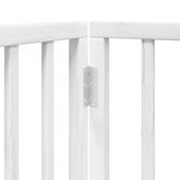 Składana bramka dla psa, z drzwiami, 4 panele, biała, 320 cm