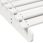 vidaXL Leżak, biały, 205x70x31,5 cm, lite drewno sosnowe