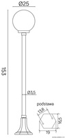 Lampa ogrodowa stojąca K 5002/1/KP 250