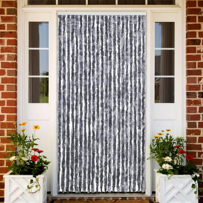 Zasłona przeciwko owadom, srebrna, 90x220 cm, szenil