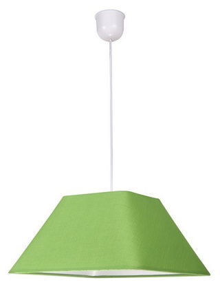 Lampa wisząca Robin z abażurem zielona pojedyncza do sypialni E27