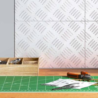 Stopień Prostokątny 4 pcs Srebrny 30 x 20 cm Aluminium