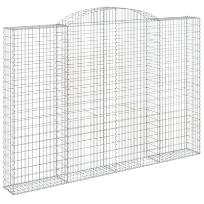 Kosze gabionowe, 2 szt, 300x30x200/220 cm, galwanizowane żelazo