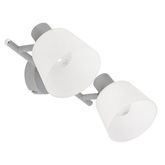Lampa sufitowa GINKO  szara 2x40W E14 klasyczny styl uniwersalne oświetlenie do salonu sypialni kuchni przedpokoju