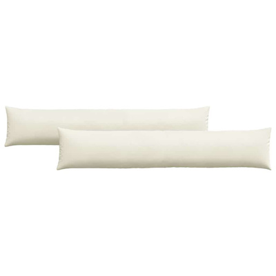 Poduszki na sofę 2 pcs Kremowy 200 x 40 cm Tkanina sztruksowa