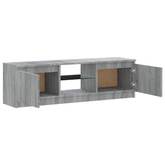 vidaXL Szafka pod TV z LED, szary dąb sonoma, 120x30x35,5 cm