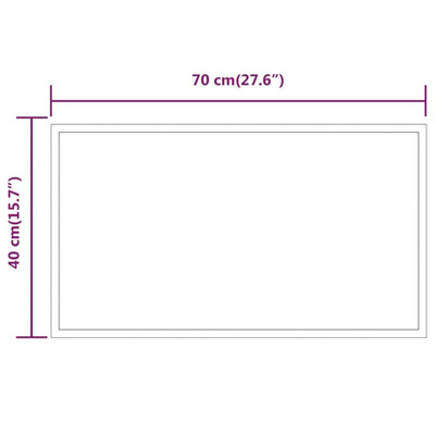 vidaXL Lustro łazienkowe z LED, 40x70 cm