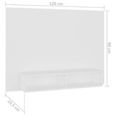 vidaXL Wisząca szafka pod TV, biała, 120x23,5x90 cm