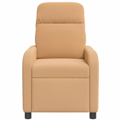 Fotel recliner Beżowy Bouclé