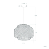 Lampa Wisząca Boho z Bambusa Abruzzo Livia 42cm E27
