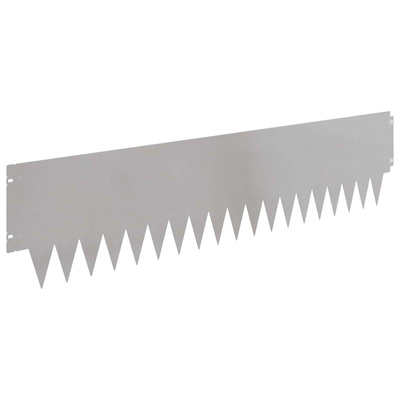 Krawężnik do trawnika 20 szt. 103 x 25 cm Stal srebrny
