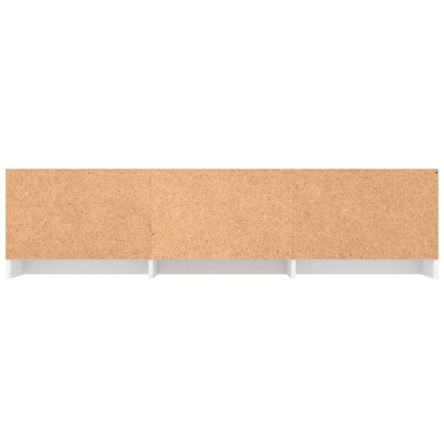 vidaXL Szafka pod TV, wysoki połysk, biała, 140x40x35,5 cm