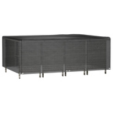 Pokrowiec na meble ogrodowe, 12 oczek, 240x180x80 cm, prostokąt