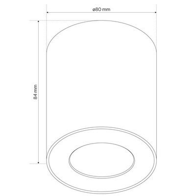 Oprawa hermetyczna, sufitowa, natynkowa, do łazienki KLARS White IP44 GU10 biała EDO777338 EDO Solutions