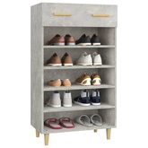 Szafka na buty, szarość betonu, 60x35x105 cm