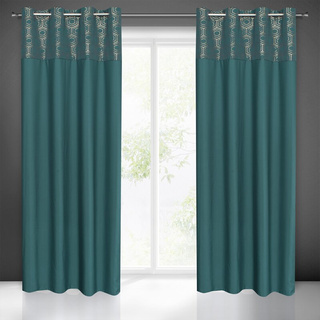 Zasłona Dafne turkusowa 140x250